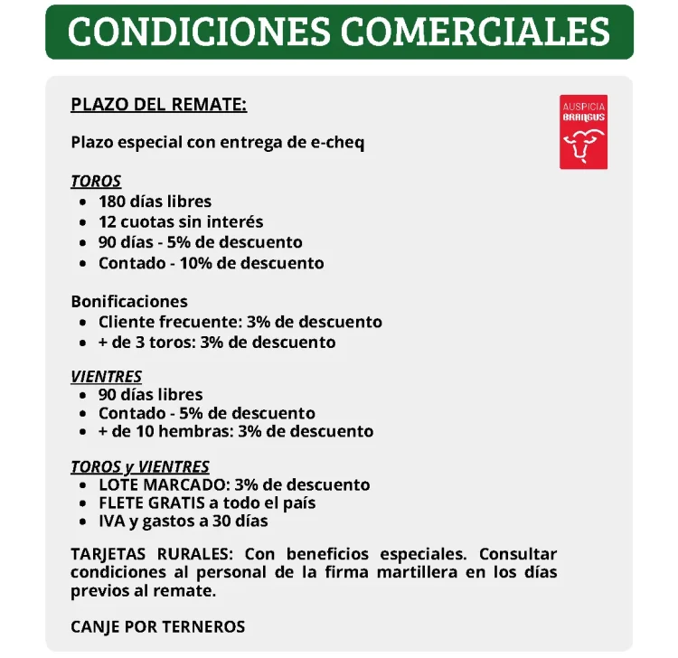 CONDICIONES COMERCIALES